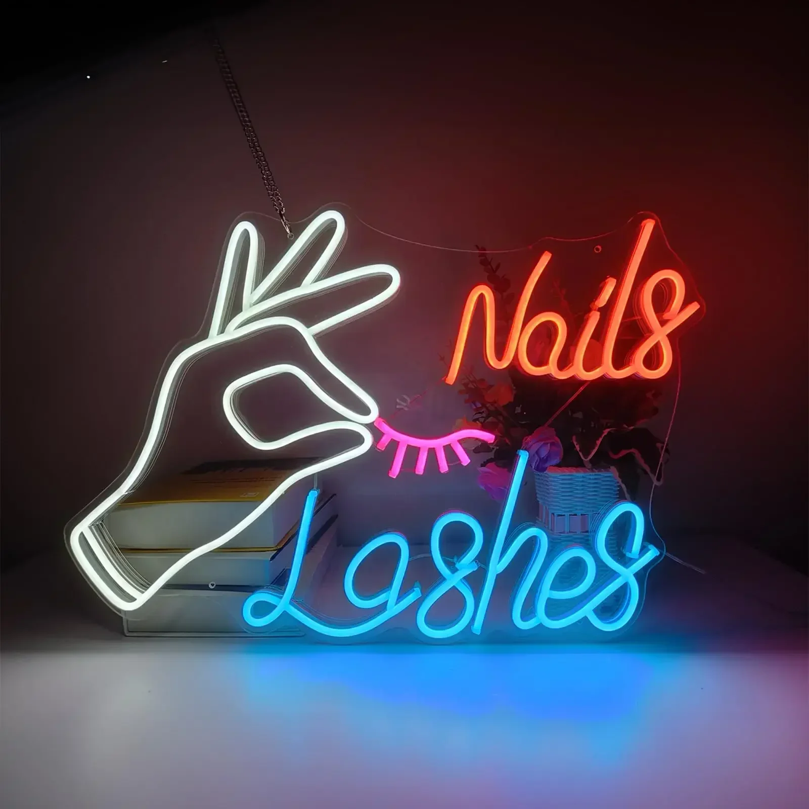 Eyelash Extension Logo - LED Nail Eyelash Neon Sign for