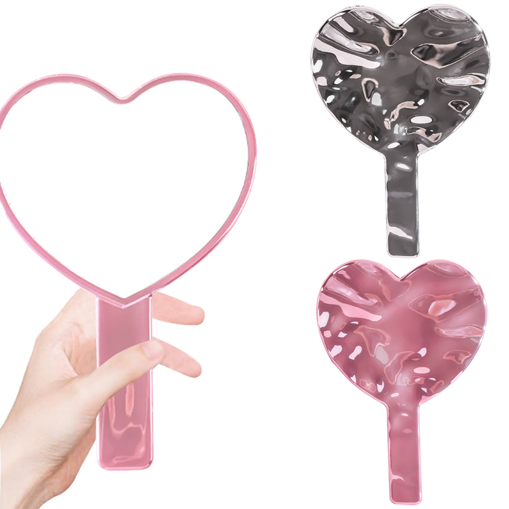 Lash Mapping Sticker - 1pc Handheld Makeup Mirror Electroplate Mirror