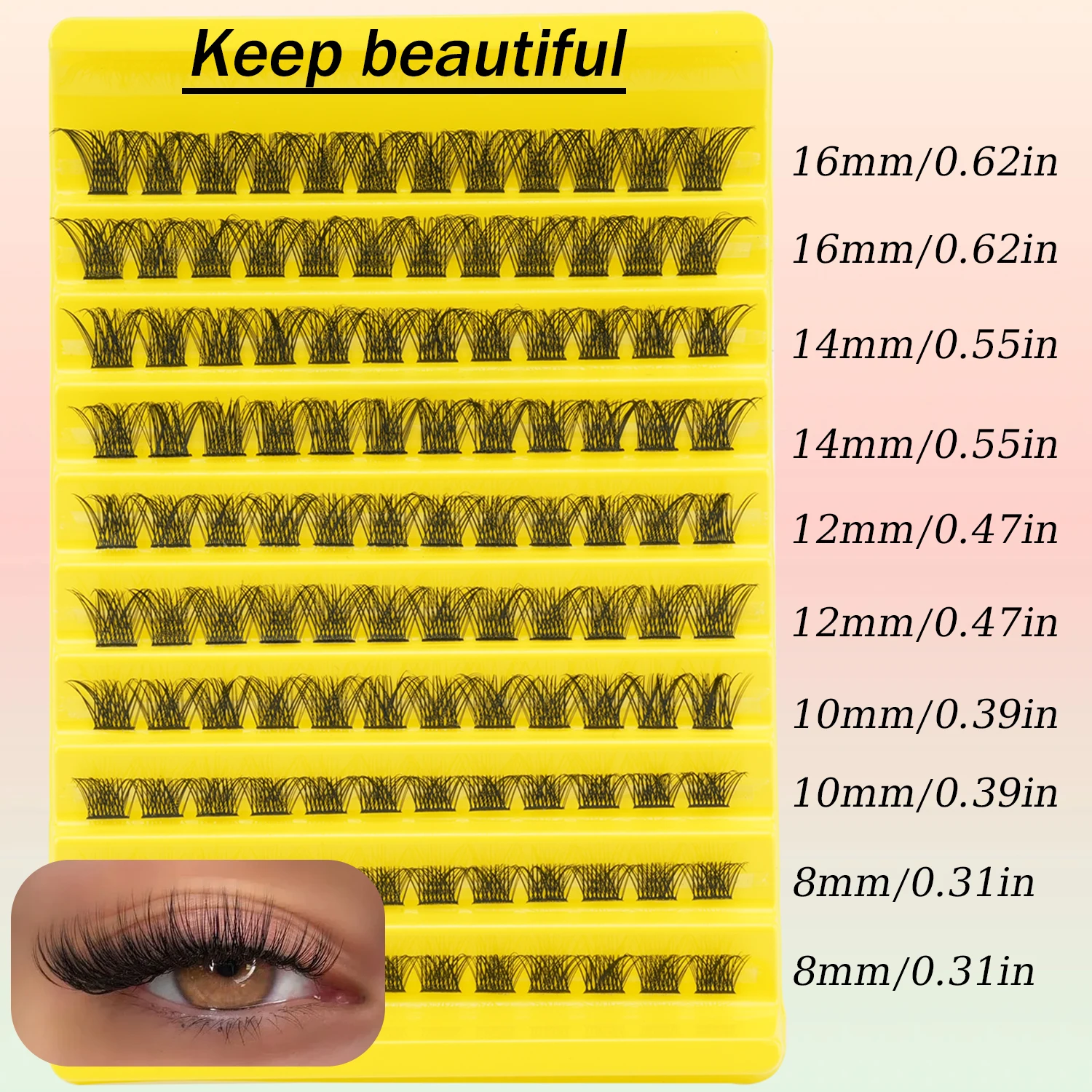 120 PCS Cluster Lashes D Curl  - Eyelash Extension Cluster recension och pris