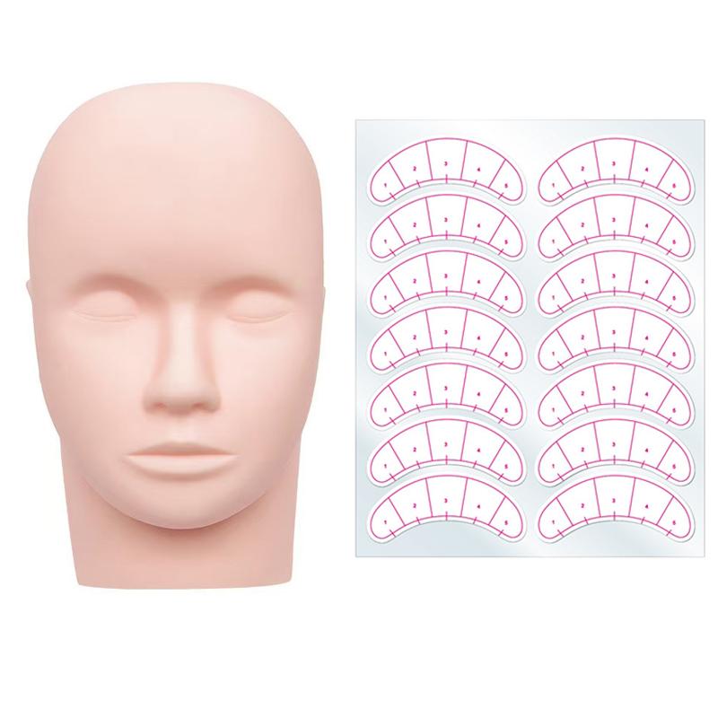 1pcs Training Head&10 sheet La - Lash Mapping Sticker recension och pris
