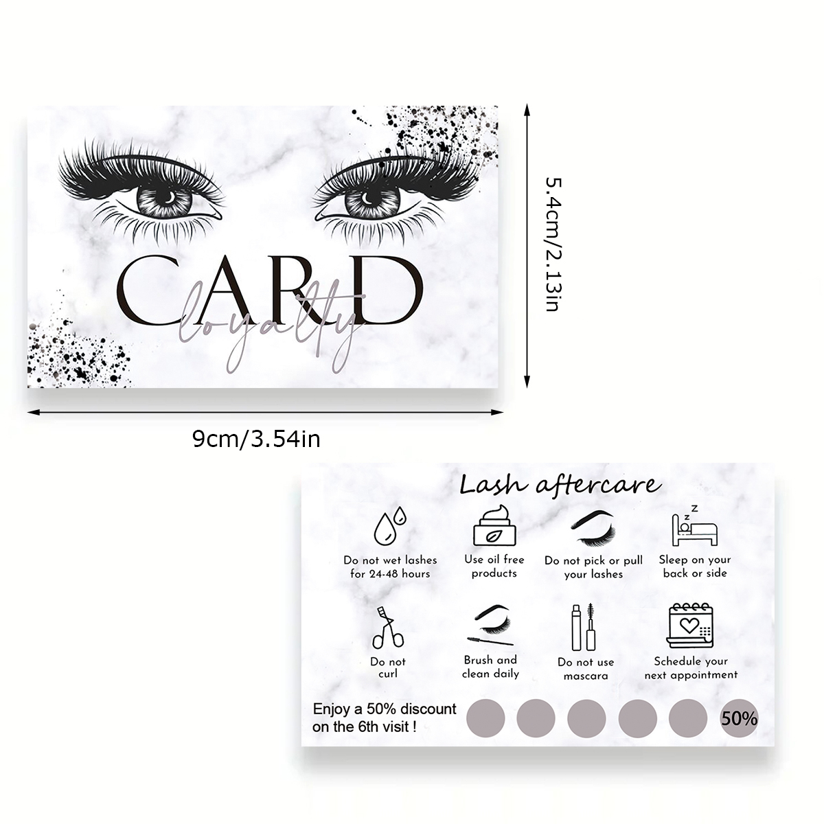50Pcs/lot Marble Eyelash After - Lash Mapping Sticker recension och pris